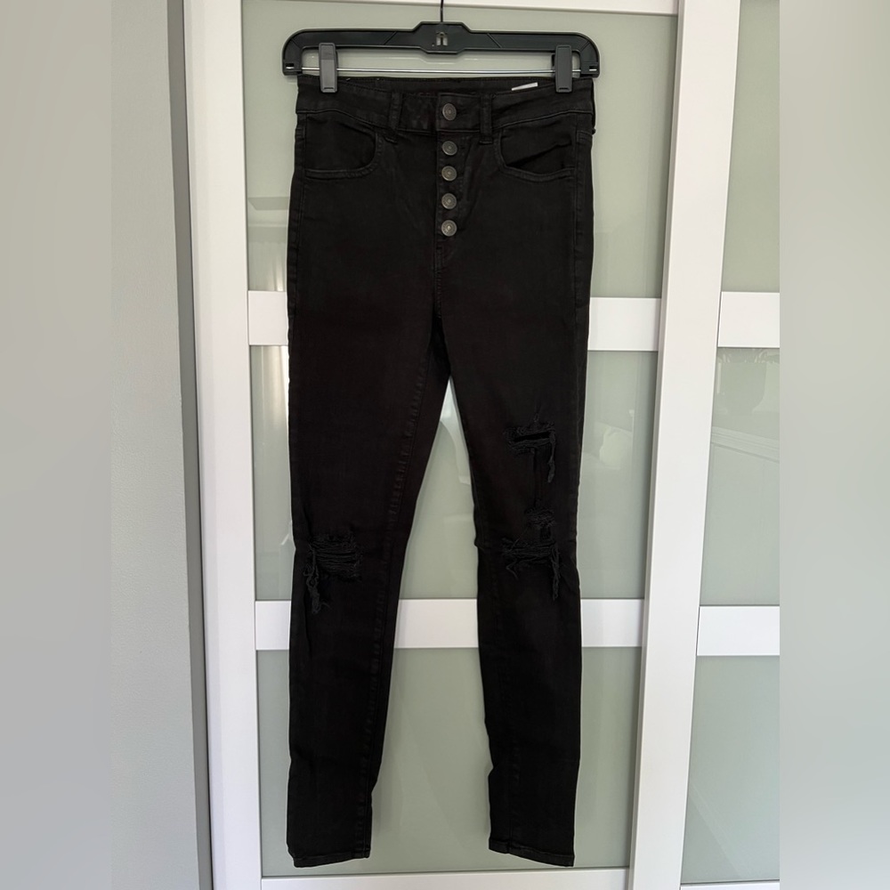 AE outfitters black jeggings size 2 regular